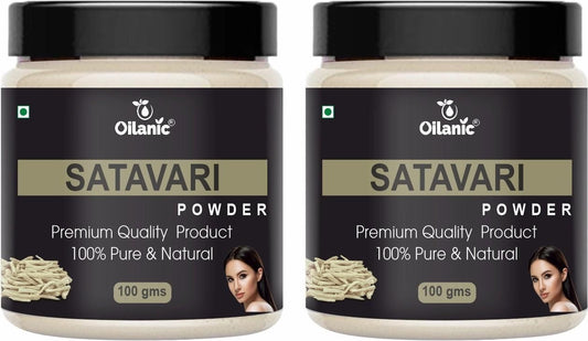 Oilanic  Pure & Natural Satavari Powder- For Skin & Hair Combo Pack of 2 Jar (200gm)