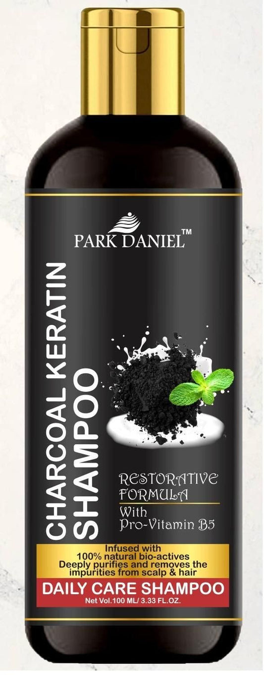 Park Daniel Natural Charcoal Keratin Shampoo - Daily Care Shampoo(100 ml)