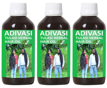 Adivasi Tulsi Herbal Hair Oil 125 ml (375 ML) (Pack of 3)